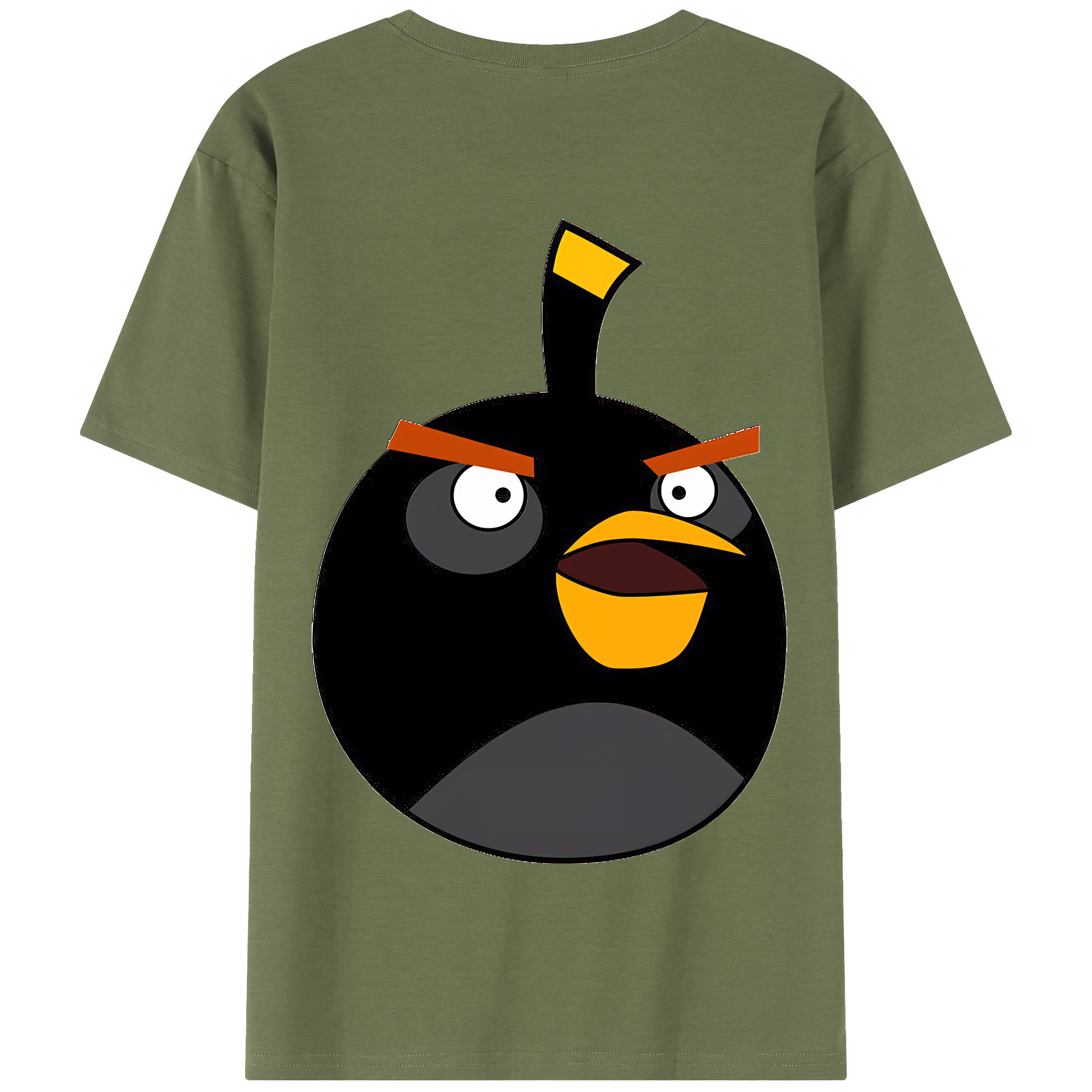（画像用） Angry Birds アングリーバード 綿100％半袖Tシャツ（背面プリント）